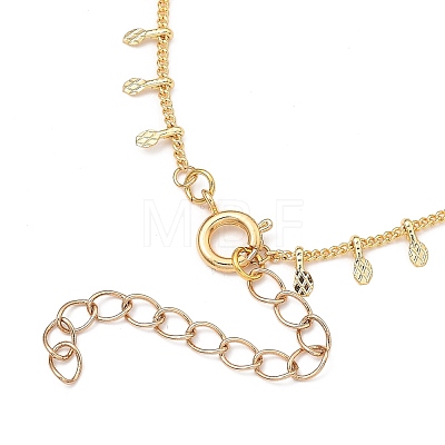 Brass Curb Chain Necklaces NJEW-JN03070-02-1