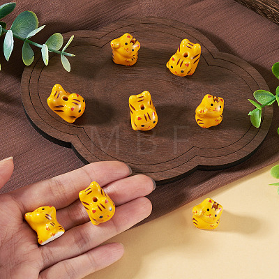 8Pcs 2 Styles Handmade Porcelain Beads PORC-TA0001-82-1