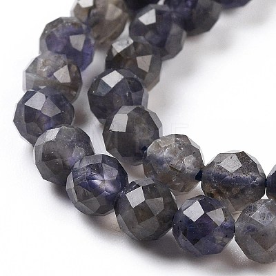 Natural Iolite Beads Strands G-P488-02A-1