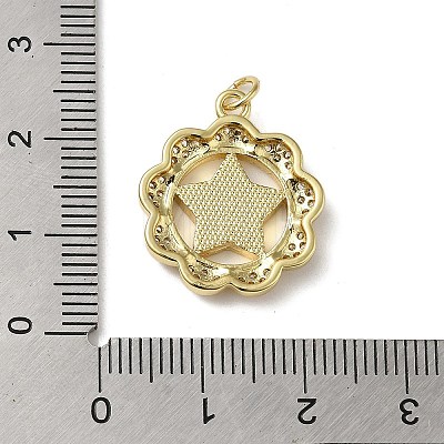 Brass Micro Pave Cubic Zirconia Pendants KK-Q808-17G-1