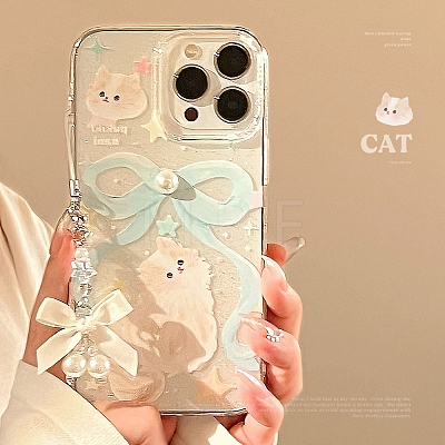 Cute Cartoon Cat TPU Plastic Mobile Phone Cover PW-WGF333E-08-1