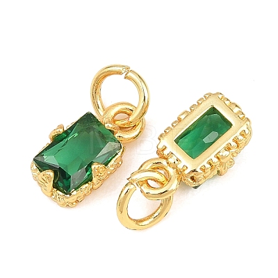 Brass Pave Cubic Zirconia Charms KK-K340-50G-04-1