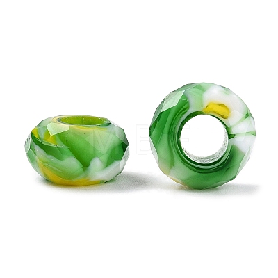 Two Tone Glass European Beads GDA009-5-1