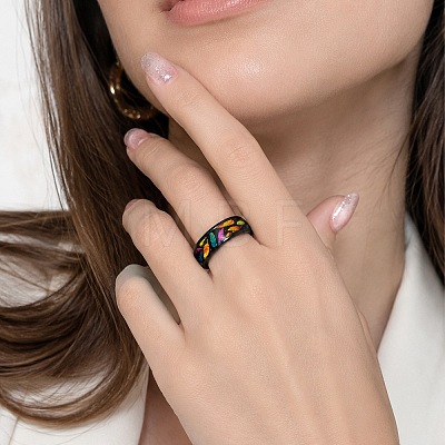 Printed 304 Stainless Steel Finger Rings WG4341D-01-1