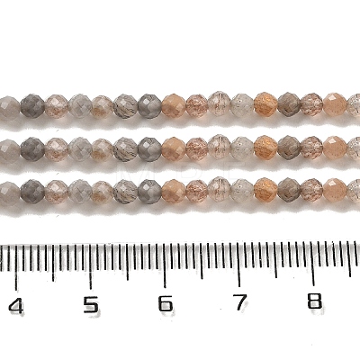 Natural Multi-Moonstone Beads Strands G-B074-B08-02-1