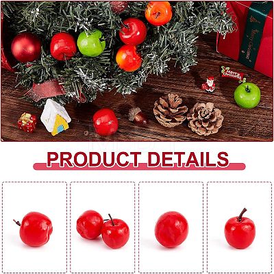 30Pcs 3 Colors Mini Foam Imitation Apples DJEW-CA0001-26-1