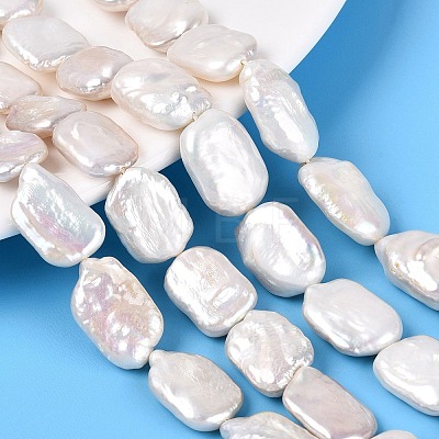 Natural Baroque Pearl Keshi Pearl Beads Strands PEAR-S020-D15-1
