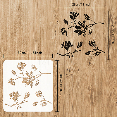 PET Hollow Out Drawing Painting Stencils DIY-WH0391-0025-1