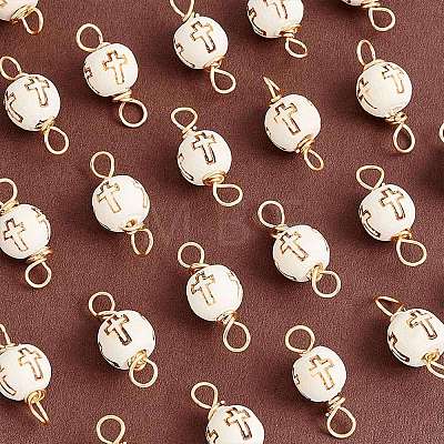 30Pcs Unfinished Wooden Connector Charms WOOD-AR0001-29-1