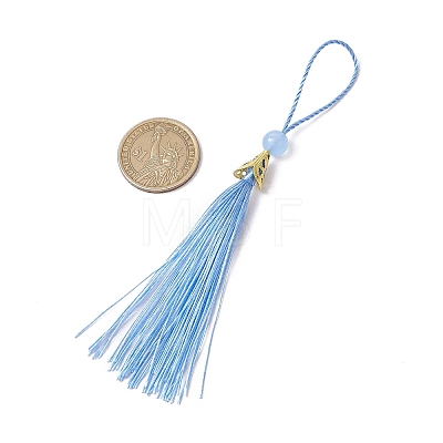 Polyester Tassel Pendant Decoration HJEW-JM03005-06-1