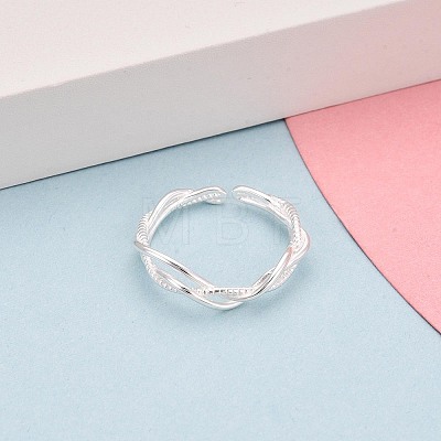 925 Sterling Silver Open Cuff Rings for Women STER-N016-150S-1