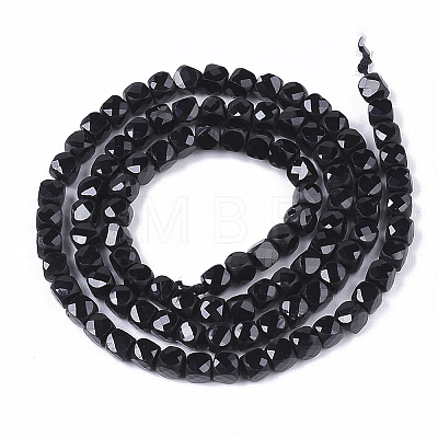 Natural Black Spinel Beads Strands LS-G-S362-001-1
