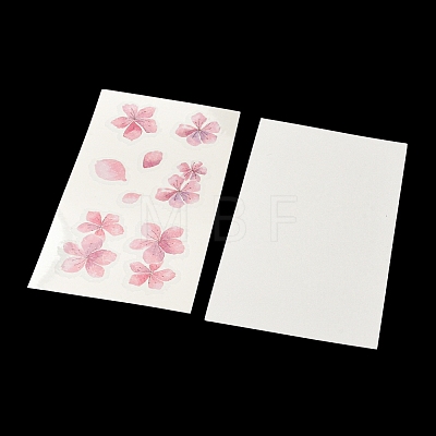 Flower Pattern Removable Temporary Water Proof Tattoos Paper Stickers AJEW-WH0413-03B-1