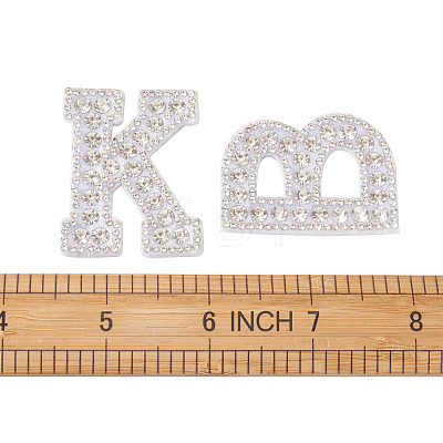 Alphabet Resin Rhinestone Patches DIY-TAC0005-45A-1