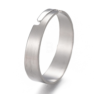 Tarnish Resistant Adjustable 201 Stainless Steel Plain Band Rings STAS-P249-26B-P-1