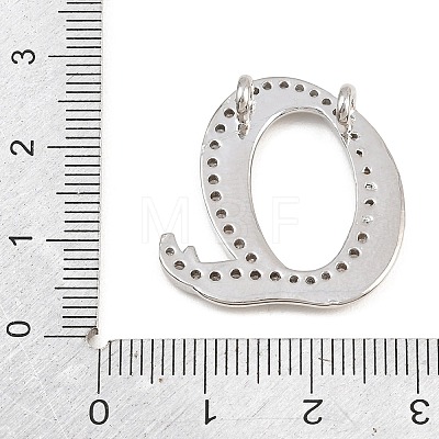 Brass Micro Pave Clear Cubic Zirconia Pendants CU-CBA8481-01P-Q-1