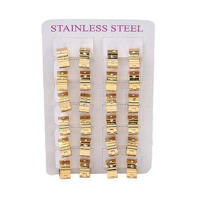 201 Stainless Steel Wide Huggie Hoop Earrings EJEW-D354-13G-1