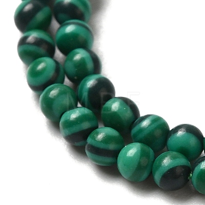 Synthetic Malachite Beads Strands G-B090-A13-01-1