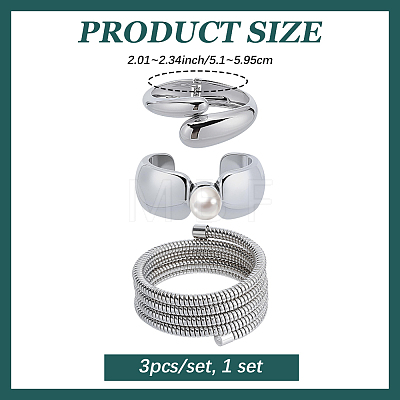 1 Set CCB Plastic Bangles Sets for Women BJEW-SP0001-36-1