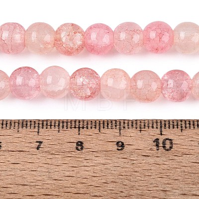 Baking Paint Crackle Glass Beads Strands GLAA-Q106-03A-22-1