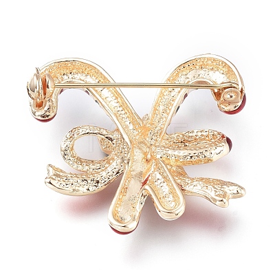 Golden Plated Alloy Brooches JEWB-L011-021G-1
