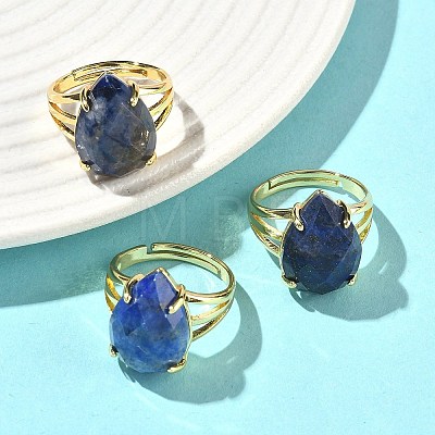 Brass Cuff Open Rings RJEW-D347-04G-14-1