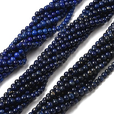 Natural Lapis Lazuli Beads Strands G-K311-14A-5MM-1