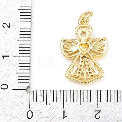 Brass Micro Pave Cubic Zirconia Pendants KK-F938-38G-04-1