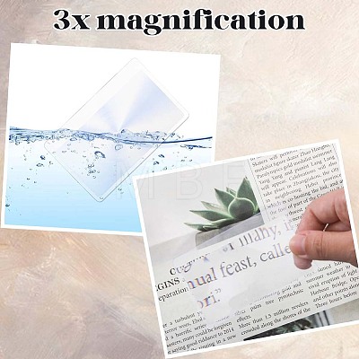 30Pcs Ultra Thin PVC Magnifying Lenses Bookmark AJEW-SP0002-34-1