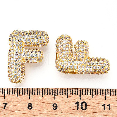 Brass Micro Pave Cubic Zirconia Pendants KK-N254-06G-F-1