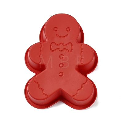 DIY Christmas Gingerbread Man Food Grade Silicone Molds DIY-G052-A06-1