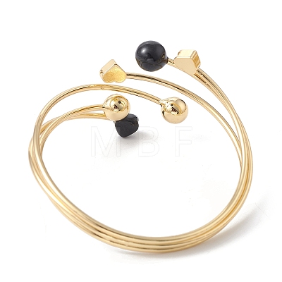 Brass Cuff Bangles BJEW-A134-01G-07-1