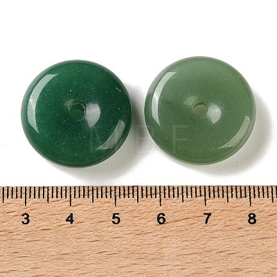 Natural Green Aventurine Chinese Safety Buckle Pendants G-B192-02B-1