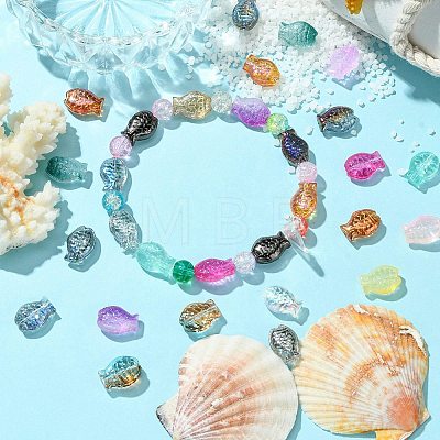 50Pcs 25 Styles Handmade Electroplate Glass Beads EGLA-YW0003-15-1