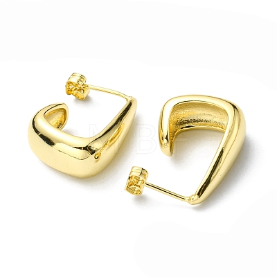 Rack Plating Brass Trapezoid Stud Earrings EJEW-D055-10G-1