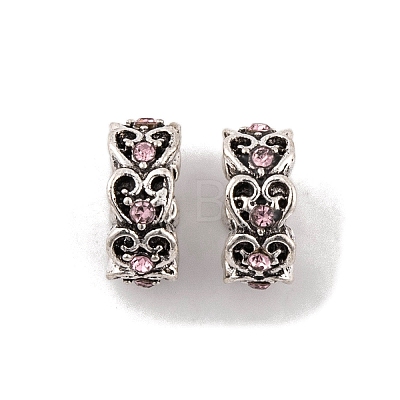 Rack Plating Alloy European Beads FIND-C055-03AS-1