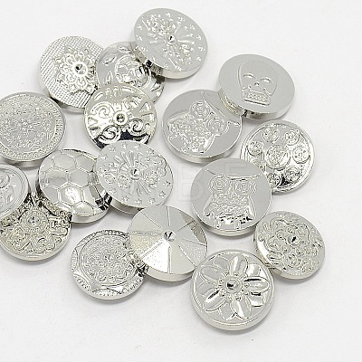 (Holiday Stock-Up Sale)Mixed Zinc Alloy Jewelry Snap Button Enamel or Rhinestone Settings for Jewelry Making SNAP-M040-M-FF-1