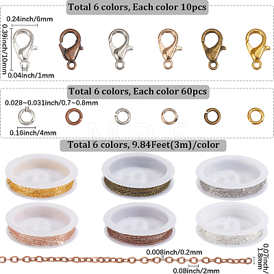 DIY Brass Cable Chains Necklaces/Bracelets Making Kits DIY-SP0003-14-1