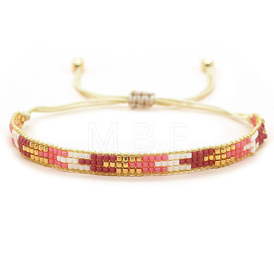 Colorful Glass Seed Bead Braided Bracelets for Women QJ1437-3-1