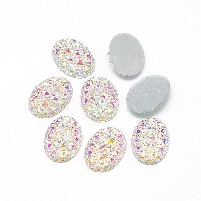 Resin Cabochons CRES-Q194-13x18-10AB-1