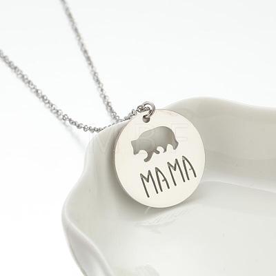 201 Stainless Steel Pendant Necklaces WG12F44-02-1