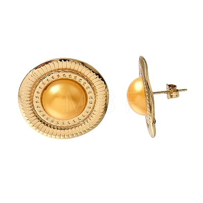 Brass Stud Earrings for Women KK-CBA9D38-02G-01-1