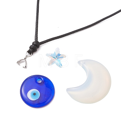 3Pcs 3 Styles Adjustable Waxed Polyester Cord Necklaces Making AJEW-JB01308-1