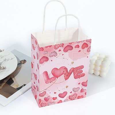 Valentine's Day Love Heart Printed Paper Gift Tote Bags PW-WG4681C-01-1