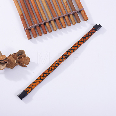 Embossed Imitation Leather Cord Bracelets WG215F5-01-1