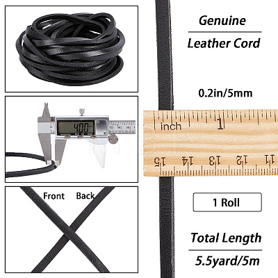 Gorgecraft Flat Cowhide Leather Cord WL-GF0001-10A-02-1