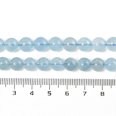 Round Natural Aquamarine Bead Strands G-F289-04-8mm-1