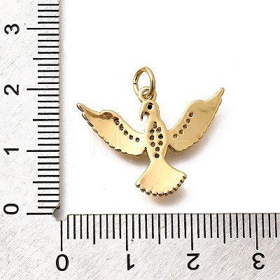 Brass Micro Pave Cubic Zirconia Pendants KK-B128-12G-06-1