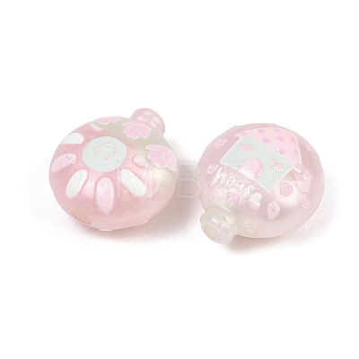 Printed Opaque Acrylic Beads OACR-D041-01A-1