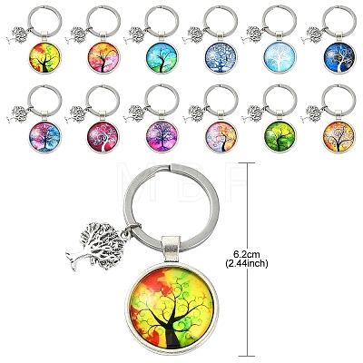 Alloy Glass Keychains KEYC-YW00008-01-1